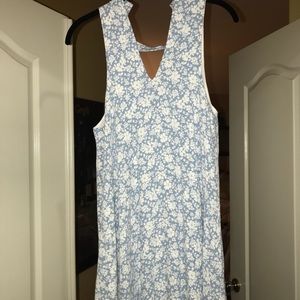 Blue floral short dress